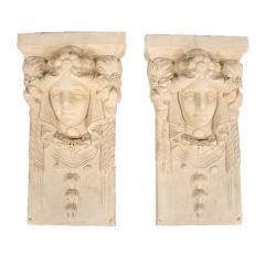 Pair of Figural Corbels/Wall Plaques