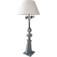 Antique Very Interesting, Pretty Zinc Floor Lamp