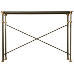 Console Table in Stainless and Bronze 9