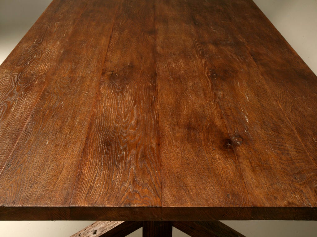 Country Table de ferme française Style 18ème siècle Fabriquée à la main par de vieilles planches Toute dimension, Couleur en vente