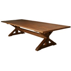 Table de ferme française Style 18ème siècle Fabriquée à la main par de vieilles planches Toute dimension, Couleur