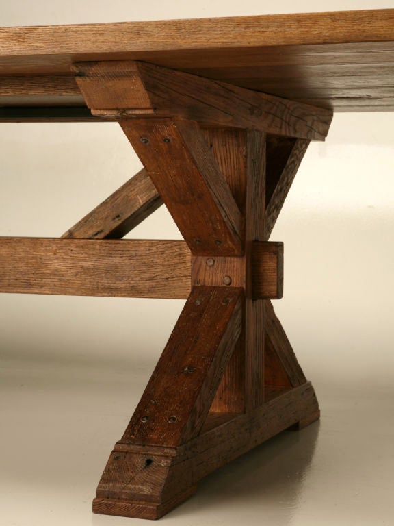 French Farm Table 18th Century Style Hand-Made by Old Plank Any Dimension, Color In New Condition For Sale In Chicago, IL