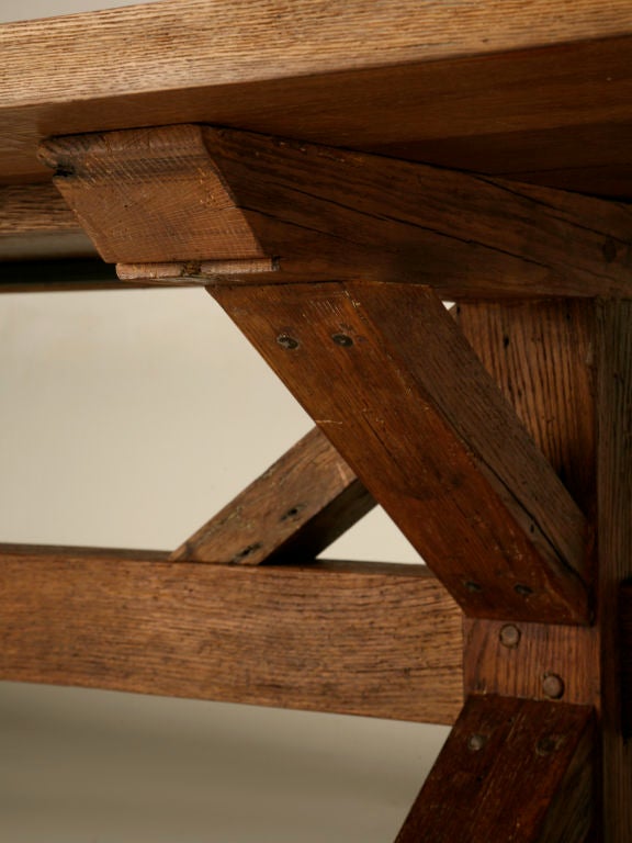 XXIe siècle et contemporain Table de ferme française Style 18ème siècle Fabriquée à la main par de vieilles planches Toute dimension, Couleur en vente