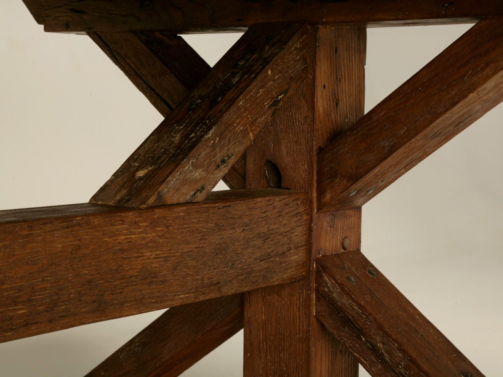 Oak French Farm Table 18th Century Style Hand-Made by Old Plank Any Dimension, Color For Sale