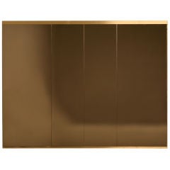 c.1970 Four Panel Bronze Mirror by Guy Lefevre for Maison Jansen