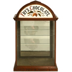 Antique c.1890 Original English J.S. Fry & Sons, Ltd Chocolate Cabinet