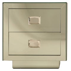 Mirrored Commode/Nightstand with Crystal Knobs 6