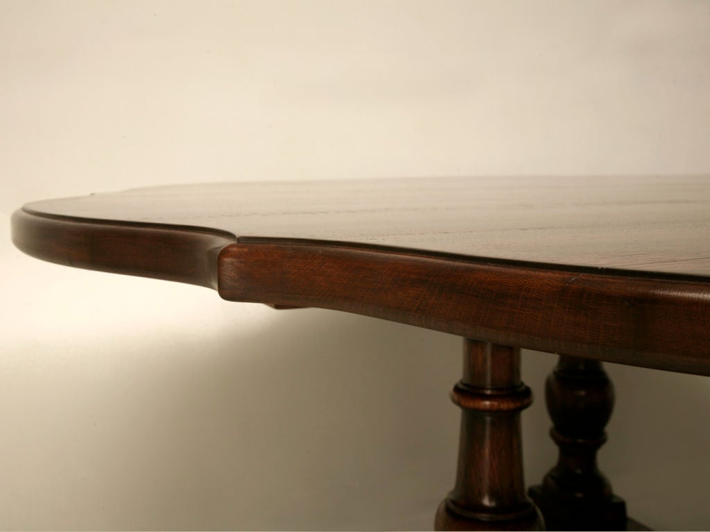 Wood Clover-Leaf Design Dining Table Custom Made to Order Any Size, Finish in Chicago For Sale
