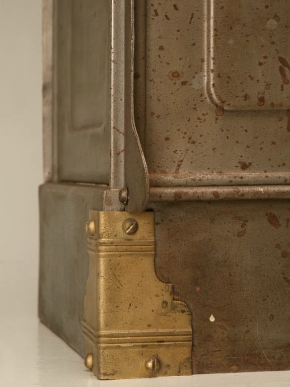 c.1940 French Steel Industrial Bins/Cartonnier with Brass Trim 6