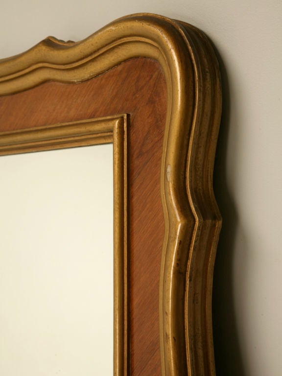 Extra-Large Vintage French Walnut Louis XV Style Mirror 1