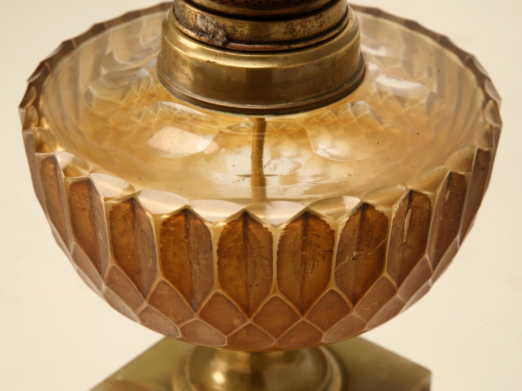 c.1900 French Onyx & Bronze Lamp 2