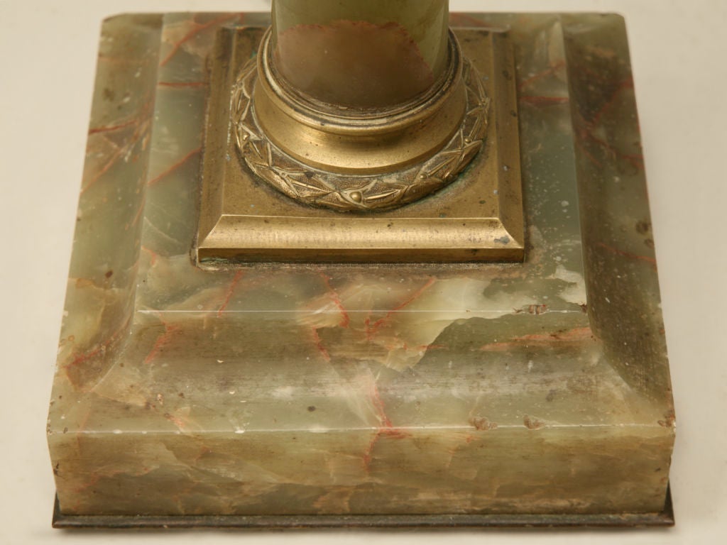 c.1900 French Onyx & Bronze Lamp 7