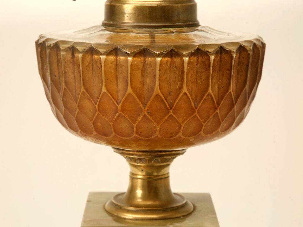 c.1900 French Onyx & Bronze Lamp 3