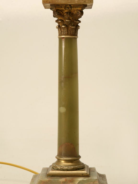 c.1900 French Onyx & Bronze Lamp 6