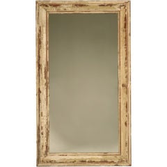 Half Stripped Solid Mahogany Framed Mirror