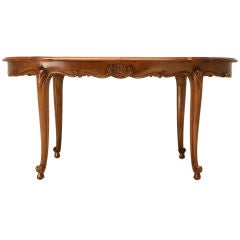 c.1940 French Cherry Louis XV Oval Dining Table