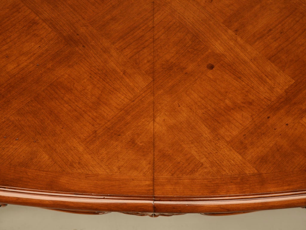 c.1940 French Cherry Louis XV Oval Dining Table 2