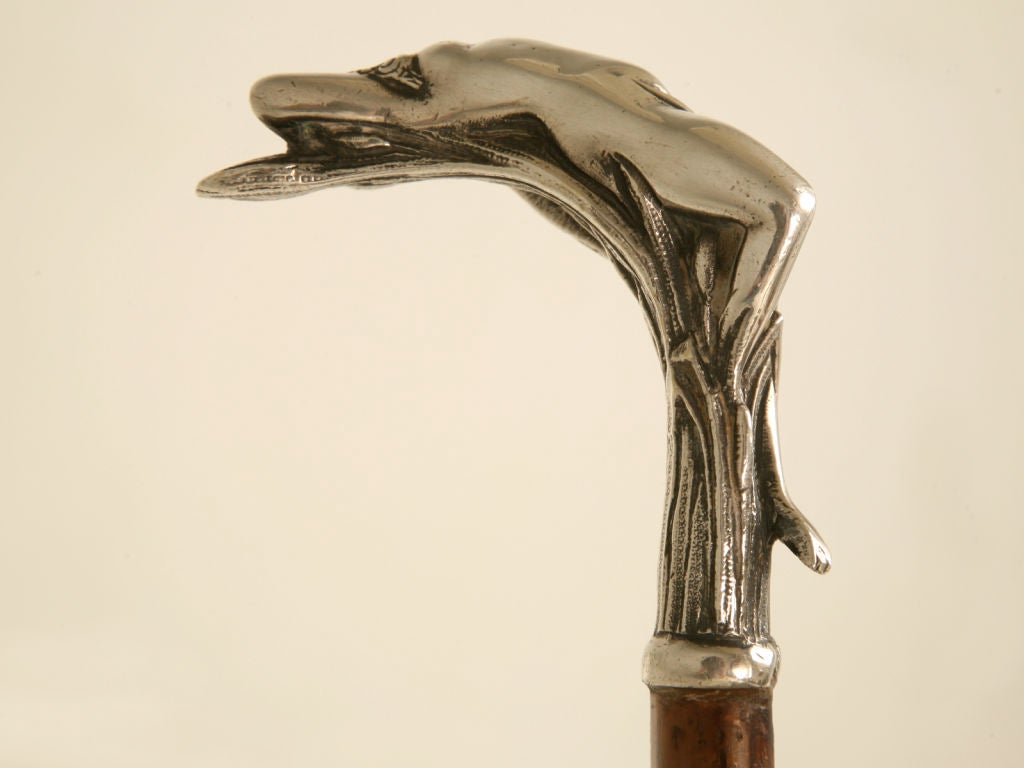 19th Century c.1890 French Art Nouveau Walking Stick or Cane