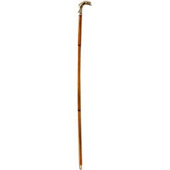 c.1890 French Art Nouveau Walking Stick or Cane