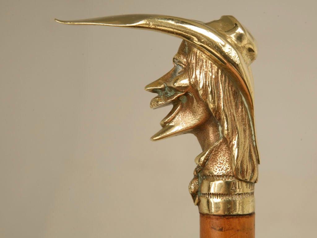 c.1930 Vintage French Figural Walking Stick or Cane at 1stdibs