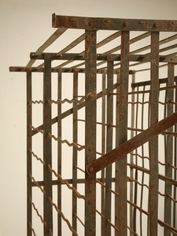 c.1930 Vintage French Steel Wine Cage at 1stDibs