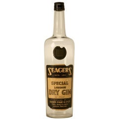c.1930 Large English Gin Bar Display Bottle 11