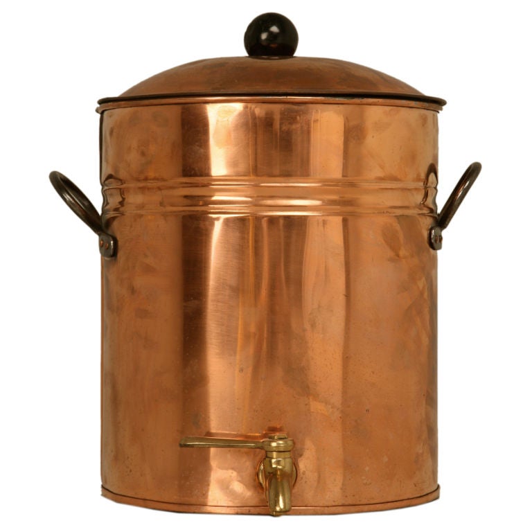 c.1920 English Copper and Brass Beverage Dispenser