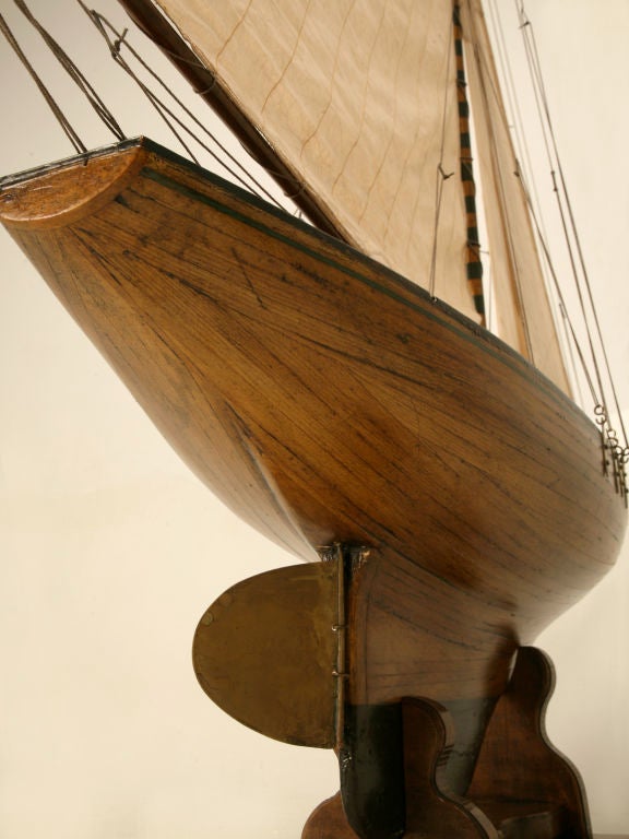 c.1880 Large Antique English Pond Yacht 6