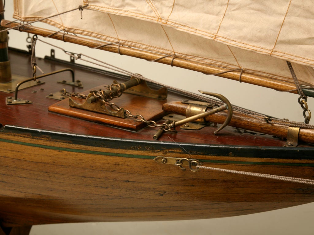 19th Century c.1880 Large Antique English Pond Yacht