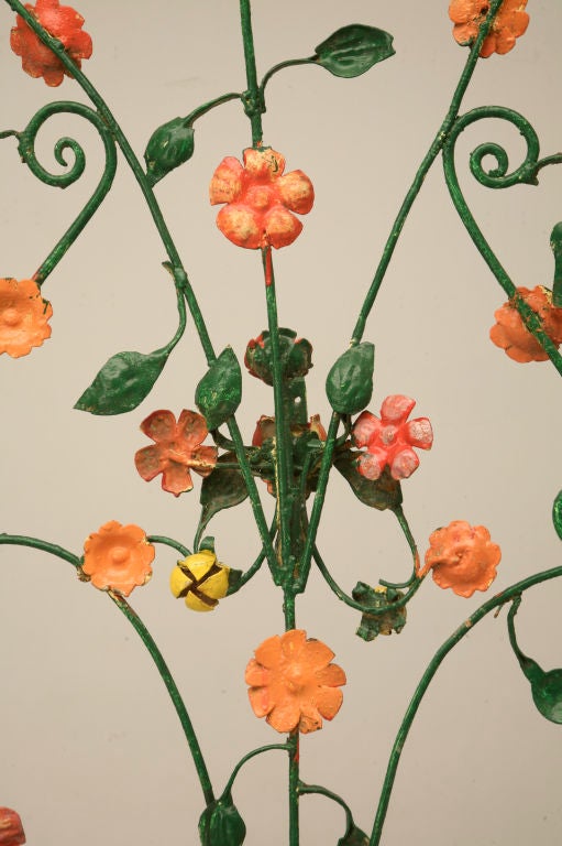 French c.1930 Mediterranean Resort Painted Steel Screen For Sale