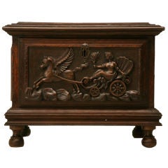 c.1790 Petite Continental Carved Coffer