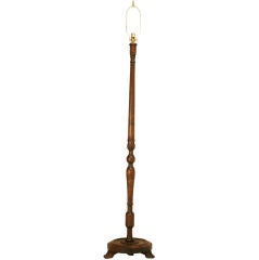 c.1930 French Walnut Louis XVI Floor Lamp