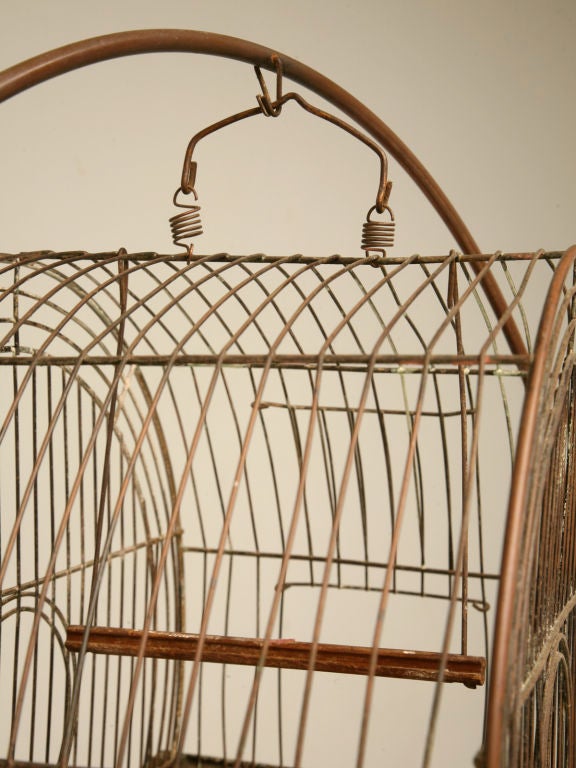 c.1930 American Copper Hatbox Birdcage on Stand by Hendryx 1