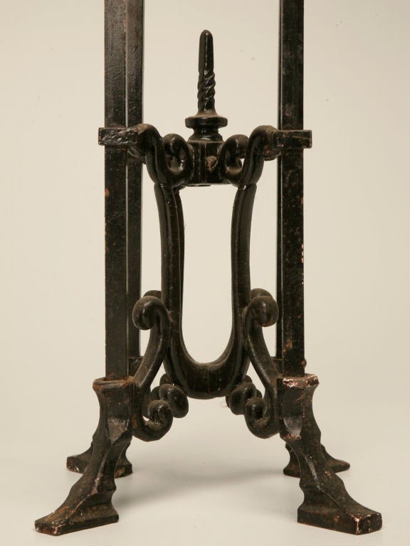c.1910 American Wrought Iron Fish Bowl Stand/Pedestal 1