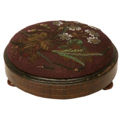 c.1880 English Hand-beaded Ladies Ottoman