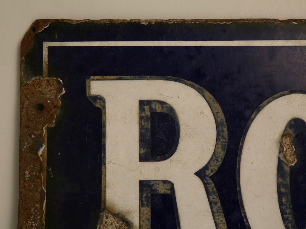 Vintage English Vitreous Enamel Advertisement