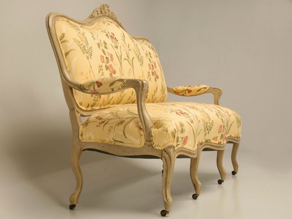 c.1880 French Serpentine Louis XV Style Settee