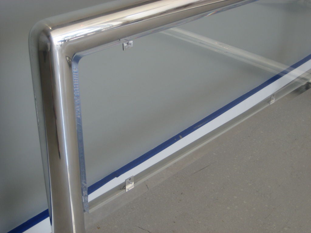 chrome queen bed frame