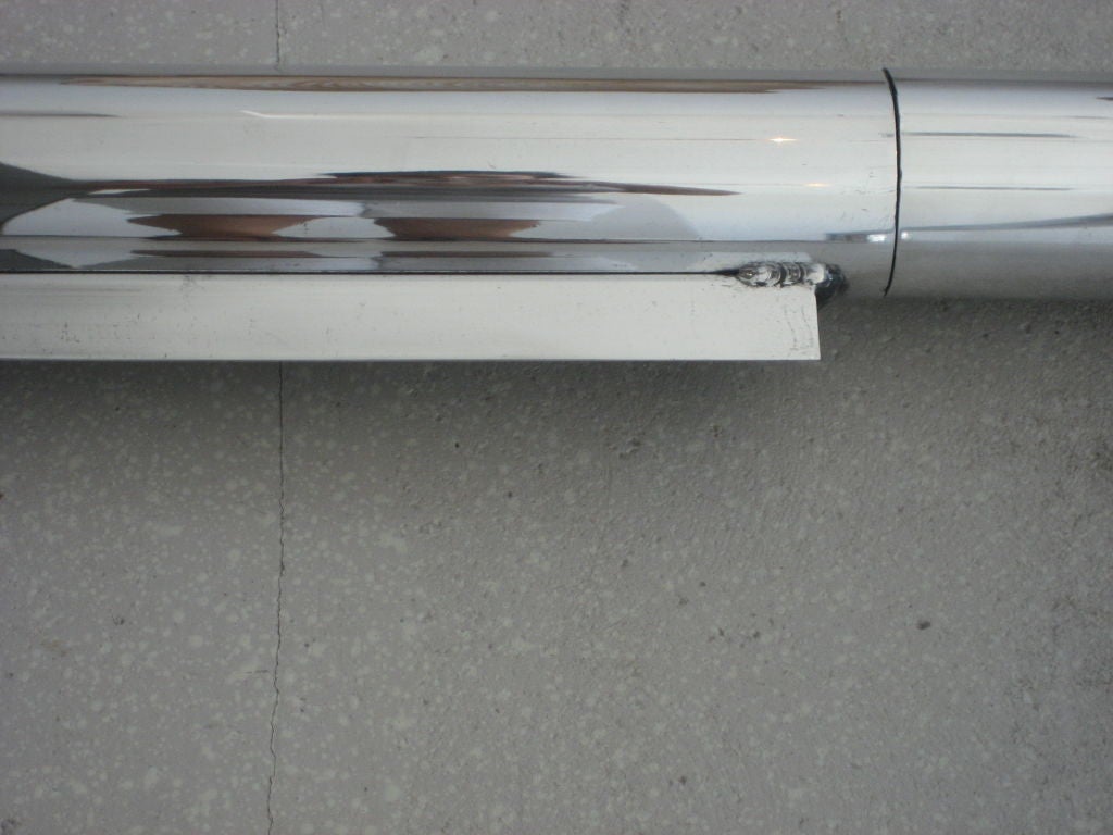 Late 20th Century Tubular Chrome and Lucite Queen Size Bed