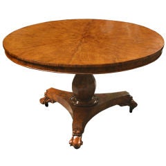 English Regency Pollard Oak Center Table