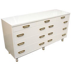 American White Lacquered Campaign Style Chest
