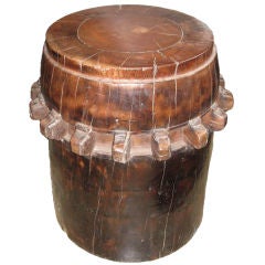 Sugar Grinder Barrel Shaped Side Table