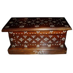 Inlaid Dark Wood Box