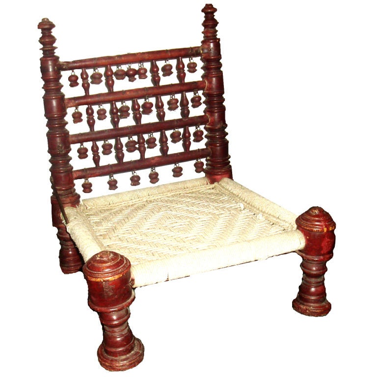 Low Wood Chair / Pet Bed at 1stdibs