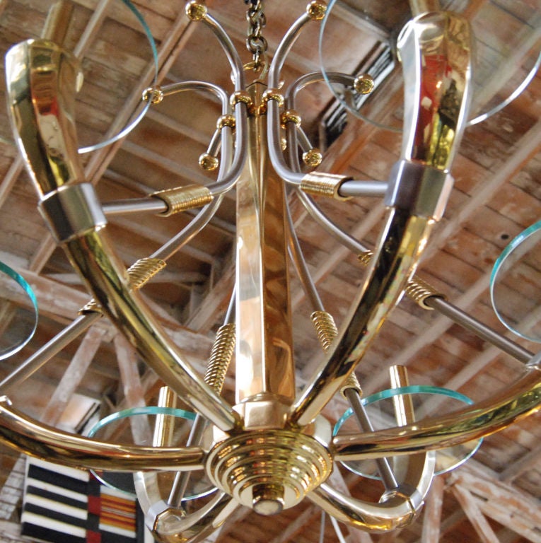 1970s French Chandelier In Good Condition For Sale In Cathedral City, CA