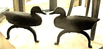 AMERICAN DUCK ANDIRONS 1