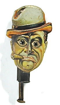 A hard to find pair of early German made toy sparklers in the form of AMOS-n-ANDY. Amos 'n' Andy is a situation comedy based on stock sketch comedy characters but set in the African-American community, and popular in the United States from the 1920s