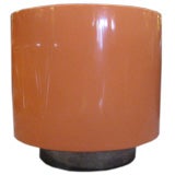 1970s Coral Lacquer Side Table