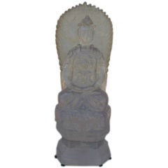 Clear Resin Buddha Sculpture by Dorothy Thorpe