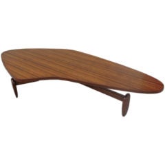 Boomerang 1950s Coffee Table by John Keal for Brown Saltman